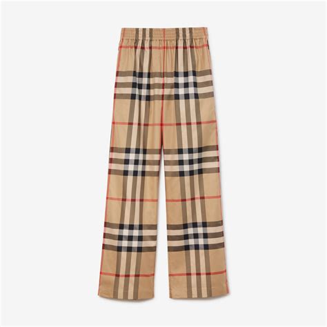 pantalon burberry carreaux femme|Pantalon en coton Check (Snug) .